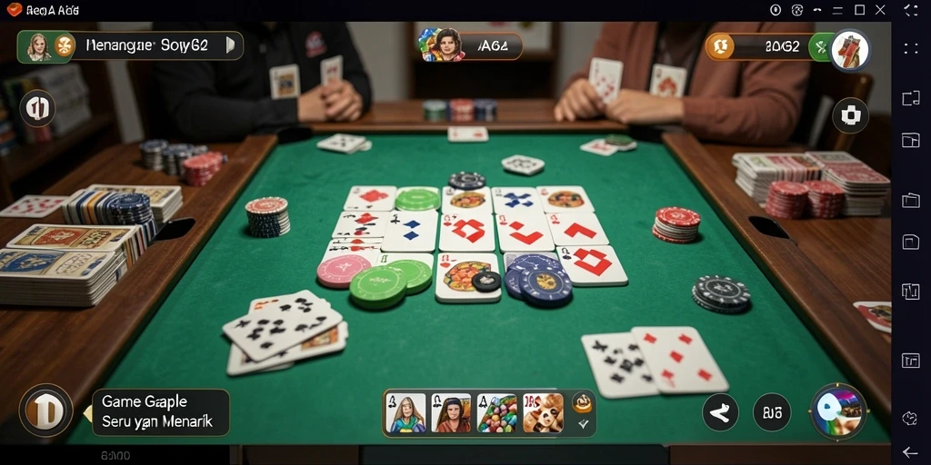Screenshot gameplay <strong>AA62</strong> menunjukkan keseruan bermain Gaple.