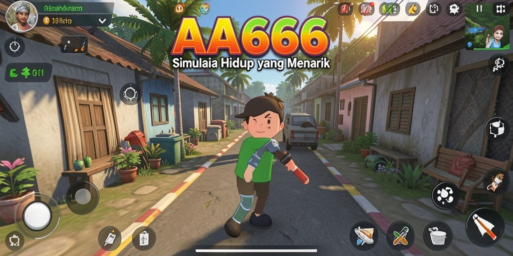Tampilan gameplay menarik dari AA666 yang menampilkan interaksi dan eksplorasi.