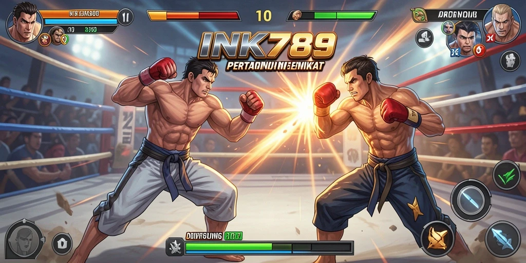 Tampilan aksi seru dalam gameplay Fighting INK789.
