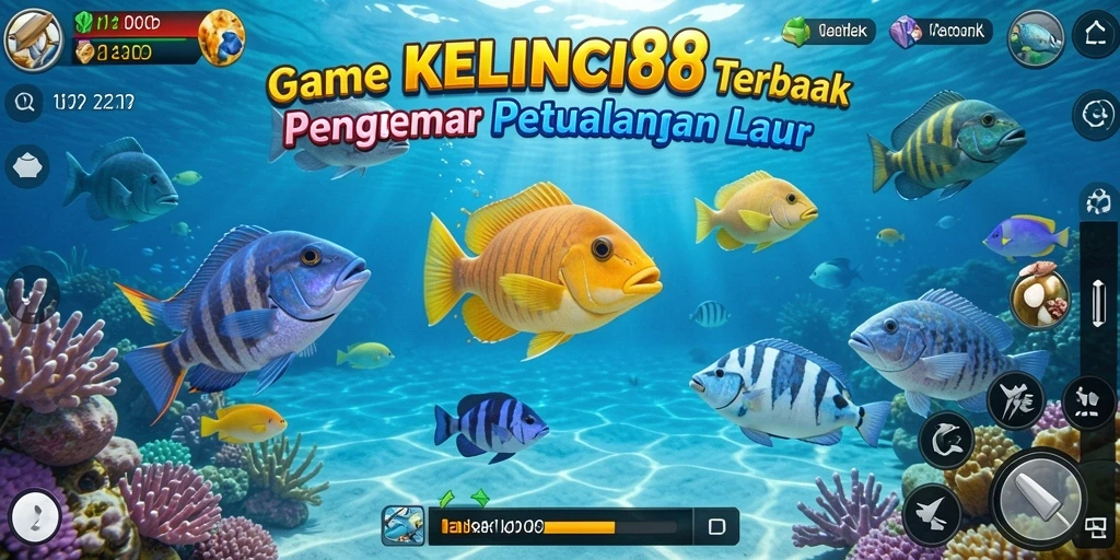 Gameplay seru KELINCI88 dengan berbagai ikan untuk diburu.