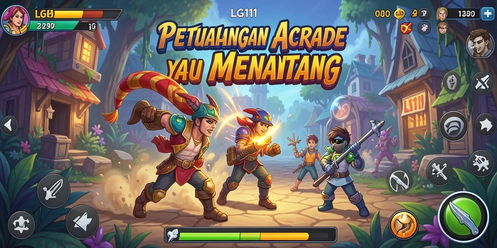Screenshot menampilkan gameplay seru LG111 dengan aksi Arcade yang mendebarkan.