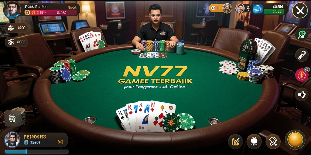 Tampilan menarik dari gameplay NV77 dalam permainan poker.