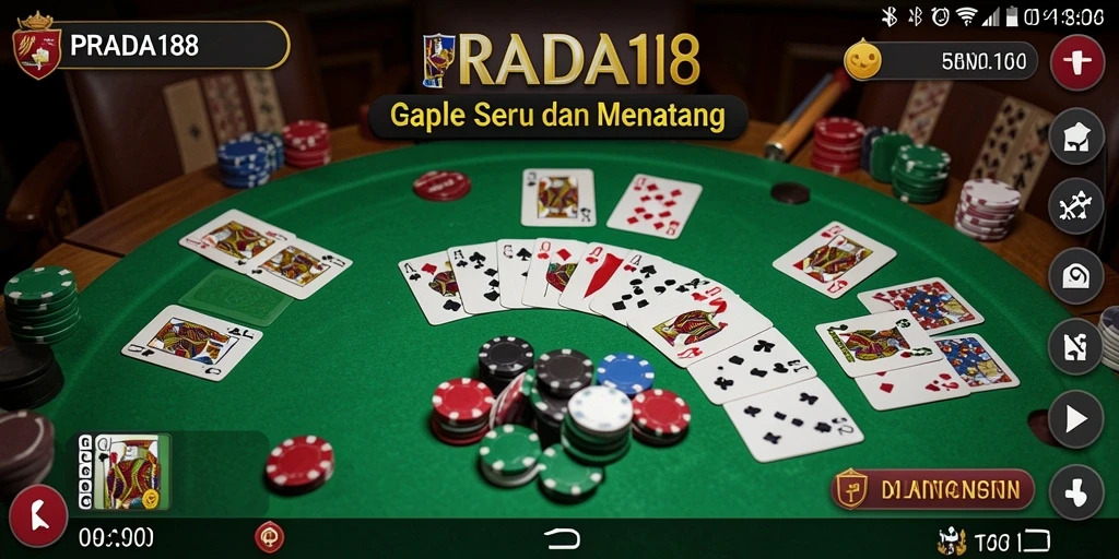 Tampilan gameplay seru PRADA188 dengan momen ketegangan Gaple.