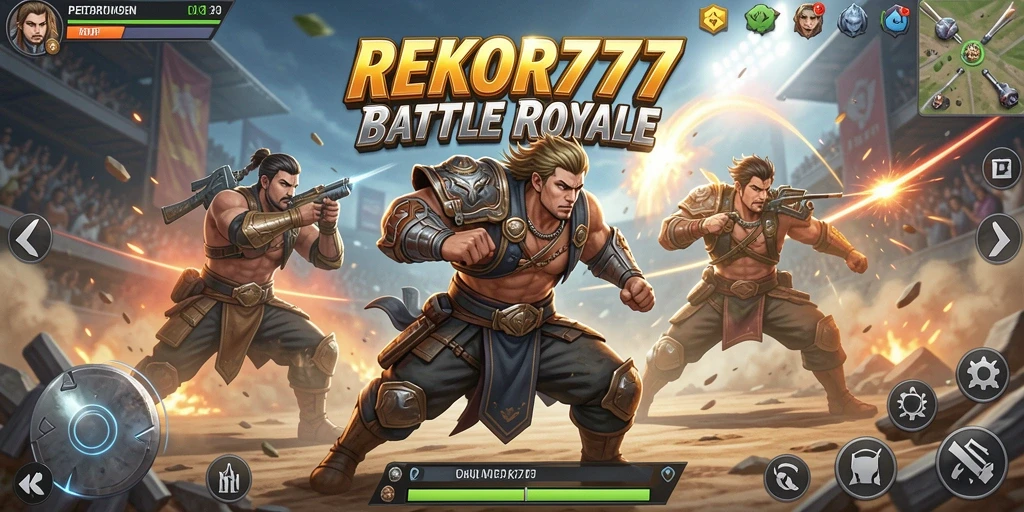 Tangkapan layar gameplay seru di REKOR777 dengan aksi Battle Royale yang intens.