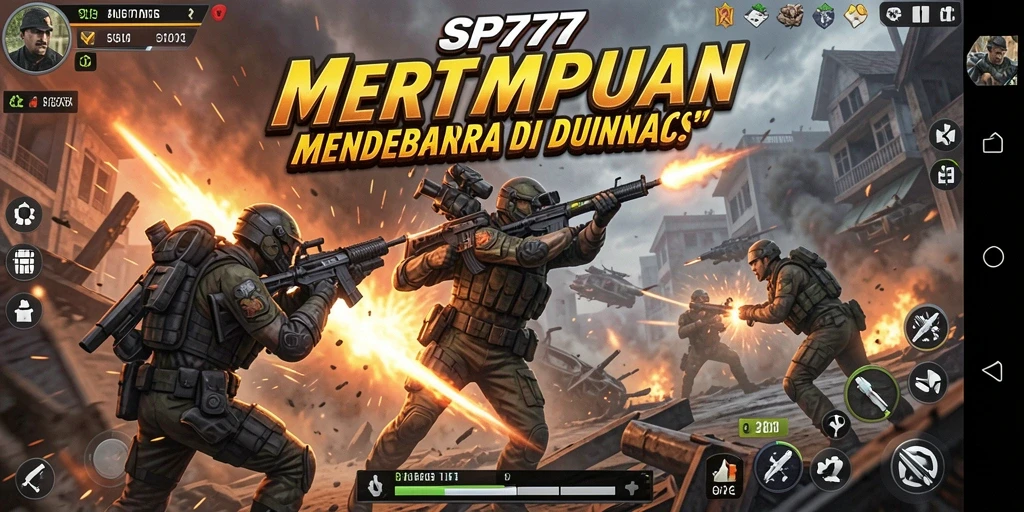 Screenshot gameplay SP777 dengan aksi pertempuran yang intens.
