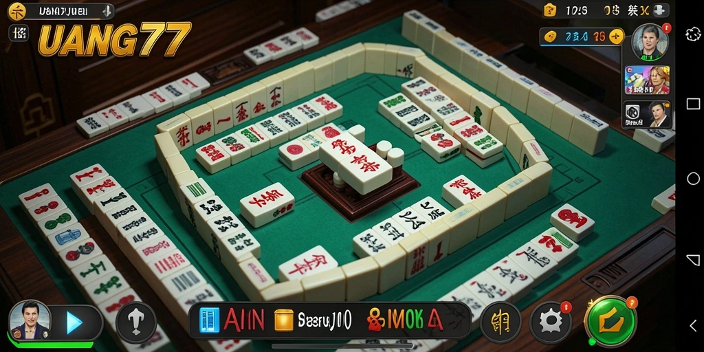 Screenshot UANG77 menampilkan gameplay Mahjong yang menarik dan penuh tantangan.