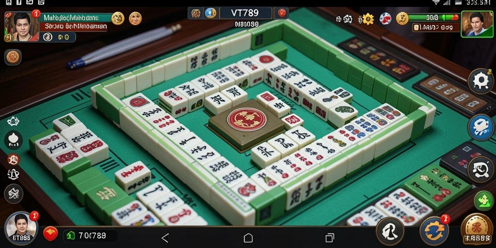 Gameplay seru dari VT789 dengan ubin Mahjong yang menantang.