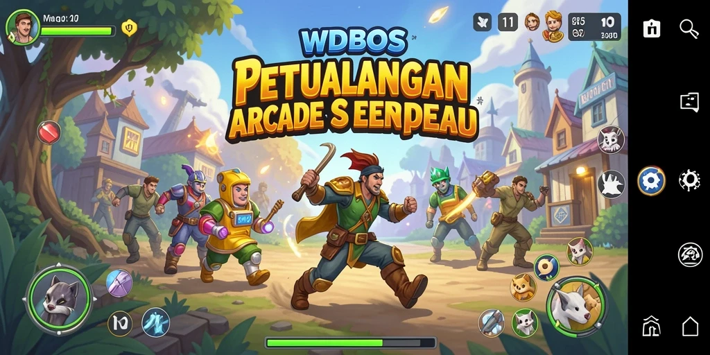 Screenshot gameplay WDBOS menampilkan momen seru dalam permainan Arcade.